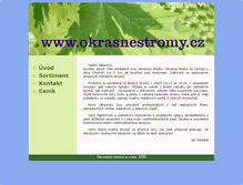 Tablet Screenshot of okrasnestromy.cz